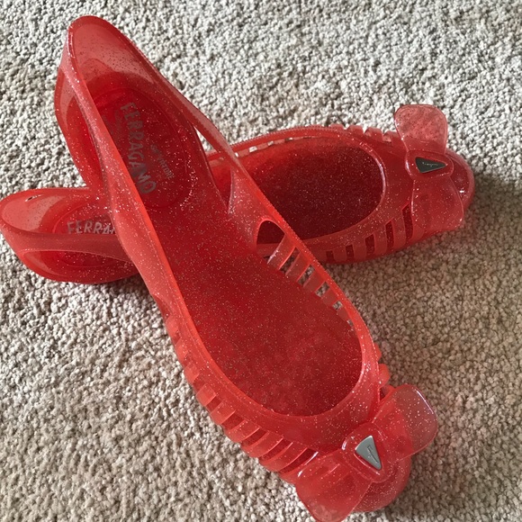 ferragamo glitter flats